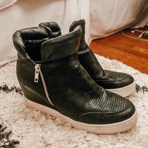 Steve Madden High Top Wedge Sneakers